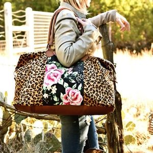 Floral & Leopard Oversized Weekender